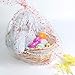 Wicker Basket Gift Baskets Empty Oval Willow Woven Picnic Basket Easter Candy Basket Storage Basket Wine Basket with Handle Egg Gathering Wedding Basket (Natural)