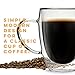 Kitchables Double Walled Glass Coffee Mugs Set of 2, 12oz - Insulated Glass Coffee Mugs for Cappuccino, Latte, Tea, Espresso - Latte Cup - Tazas Para Cafe