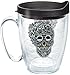 Tervis Made in USA Double Walled Fiesta Insulated Tumbler Cup Keeps Drinks Cold & Hot, 16oz Mug, Skull and Vine