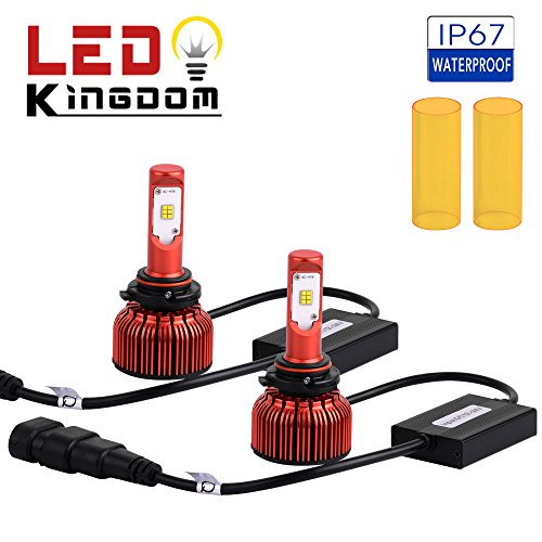 LEDKINGDOMUS 9006 HB4 LED Headlight Bulbs 100W Fog Light Bulbs, Headlamps Conversion Kit 12000 Lumen 6000K Cool White