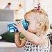 Reflo Smart Cup (Blue & Green 2-Pack) Open Training Cup, Toddler Cup, No Suction 6oz, 360 Control-Flow, USA MADE Premium High-Impact Plastic