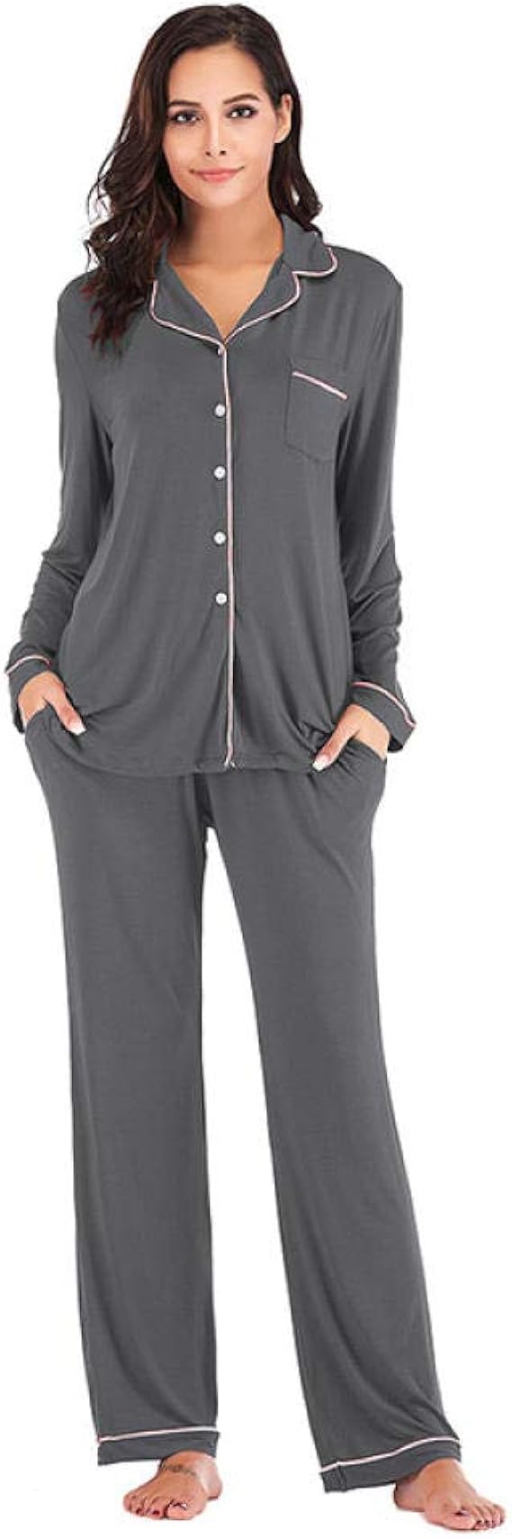 Amazon パジャマ レディース 夏 シャツスタイル半袖 上下2点セット 吸汗 通気 肌に優しい 可愛い ゆったり ルーズ ネグリジェ 部屋着 寝間着 プレゼント 春 夏 秋 冬用 パジャマ ルームウェアセット 通販