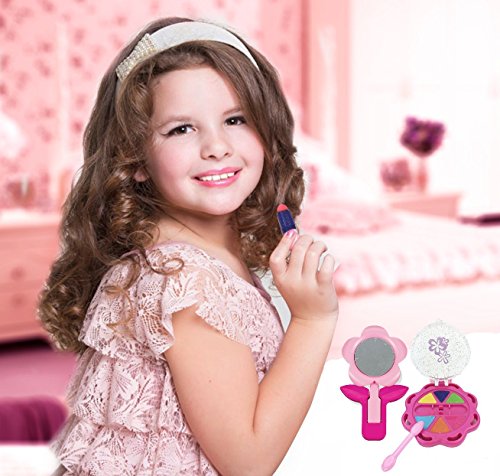 Liberty Imports Stylish Little Princess Dress Up | Beauty Vanity Realistic Pretend Play Set | Ideal Imaginative Pink Fashion Kit for Girls with Hair Dryer, Shoes and Accessories