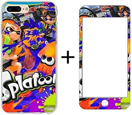 Splatoon Slim Fit Apple iPhone 7 8 Plus Case Lightweight Silicone Mobile Phone Back Cover Shell Protect with A Toughened Membrane for 5.5 Inch Phone Apple 8P 7P