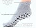 Live Happy Be Healthy Non-Slip Socks Yoga Barre Pilates Hospital Maternity Sock w/Grips for Women Men 2-Pairs Black (Repose Grey 1 Pack)