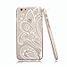 iPhone 6S Case,iPhone 6 Case,Hundromi iPhone 6/6S Plastic Clear Case Cover Henna White Floral Paisley Flower Mandala for iPhone 6/6S(4.7- inch)