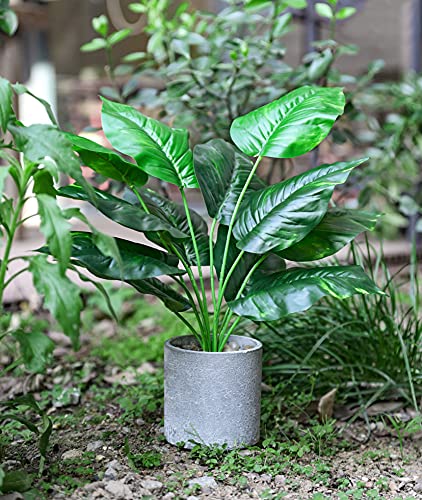 JC nateva 2pcs 16" Fake Plants Artificial Plants for Farmhouse Bathroom Kitchen Office Home Decor Indoor - Image 4