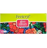 Camlin Kokuyo Water Based Glass Color - 10ml Each, 6 ...