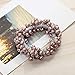 Numblartd Set of 6 Fashion Pearl Elastic Hair Circle Hair Band Hair Ties - Women Beaded Hair Rope Ring Scrunchie Ponytail Holder Hair Accessories (Color Random Mixed Send)