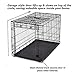 MidWest Homes for Pets Large Ovation Single Door Folding Dog Crate, 42-Inches, Space-Saving Patented Up & Away Door, Leak-Proof Pan, Divider Panel, Black