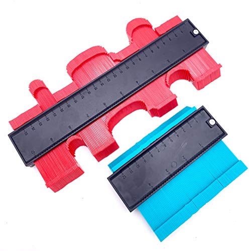 Plastic Contour Gauge, 5 Inch and 10 Inch Profile Gauge Measure Ruler Contour Duplicator for Precise Measurement Tiling Laminate Wood Marking Tool