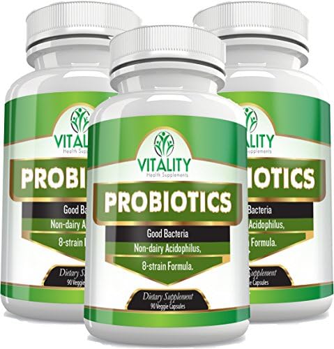 Best Probiotics Supplement For Men Women & Children To Promote Good Digestive And Gut Health - Containing 8 Powerful Strains -30 Billion CFU’s Per Serving For Immune System Support 270 Veggie Caps (3)