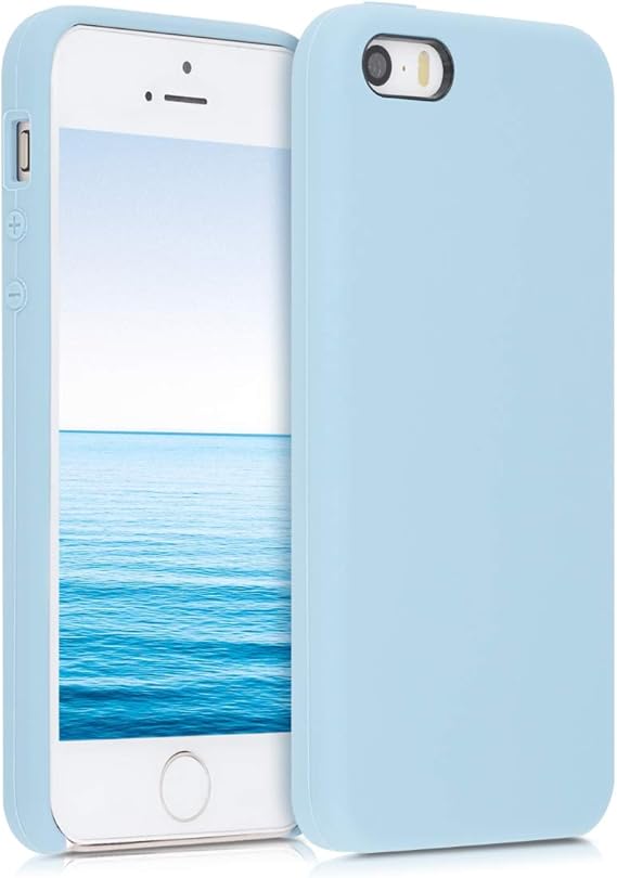 Kwmobile Tpu Silicone Case Compatible With Apple Iphone Se 1 Gen 16 5 5s Case Slim Protective Phone Cover With Soft Finish Pastel Blue Amazon Co Uk Electronics