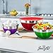 Stainless Steel Mixing Bowls with Lids, Multi-Color Set of 3, Ideal for Salads, Desserts, Meal Preparation and Food Storage, by JazzyD TM.
