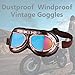 Peicees Vintage Helmet Goggles Motorcycle Goggles Bike Motorcross Pilot Goggle