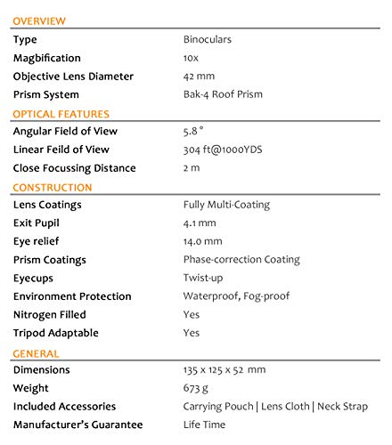 1 Eyeskey+Binoculars+Adults+10X42+Professional+Surveillance