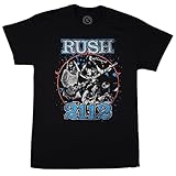 Rush 2112 Live Band Photo T-Shirt, Black, Large