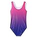 BAOHULU Girls Gymnastics Leotards Sparkle Print Athletic Clothes One Piece Dance Outfit B198_Rose_8A