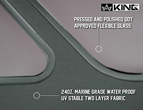 King 4WD Replacement Soft Top Without Upper Doors - Black Diamond - TJ 1997-2006 Jeep Wrangler