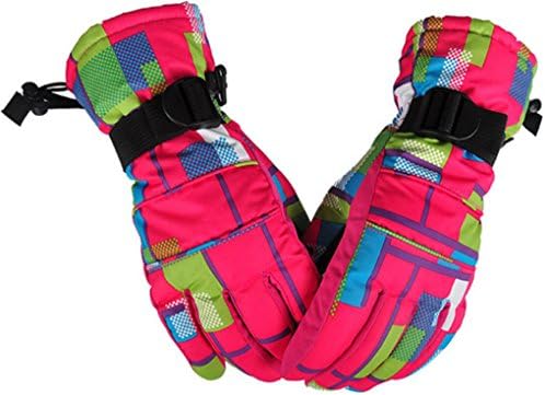 Waterproof Winter Snow Ski Glove Breathable Cold Weather Warm Skiing Snowboard Gloves Pink S
