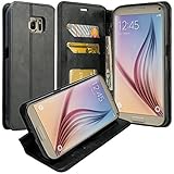 Samsung Galaxy Note 7 Case - Wydan Leather Wallet Style Case Folio Flip Foldable Stand 2 Card Slot Credit Card Book Style Billfold Pocketbook Cover - Black