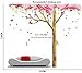 Jessie&Letty Large Pink Sakura Flower Cherry Blossom Tree Wall Sticker Decals PVC Removable Wall Decal for Nursery Girls and Boys Children's Bedroom (Flower Tree)
