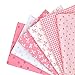 Aisa 50x50cm Pink Series Fabric Bundles Flower Printed Cotton Fabric Comfortable Patchwork Fabric Home Textile Material Cloth for Sewing