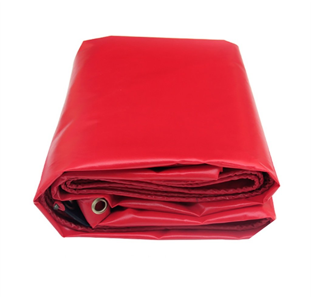 4 4m タータリン高強度厚いpvc防雨トラック区画貨物ヤードヤードテントクロス屋外0 32ミリメートル0 45キロ メートル赤8サイズ B07gnrhwrh テント テント本体 安心の定価販売