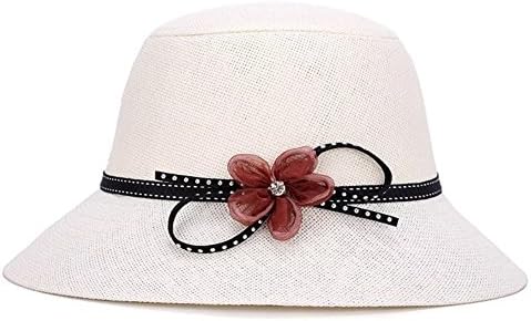 Zerci Vintage Womens Straw Cloche Hat Bower Wide Brim Party Hat Beach Hat