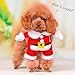 meihejia Small Dog Santa Costume with Hat Suit, Cat Christmas Costume Santa Claus Suit Xmas Costume - M