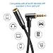 CableCreation Headphone Extension Cable 6FT, 3.5mm Aux Male to Female TRRS Audio Stereo Cable, Right Angle Auxiliary HiFi Cable with Silver-Plating Copper, 24K Gold Plated (Microphone) for Car Stereo