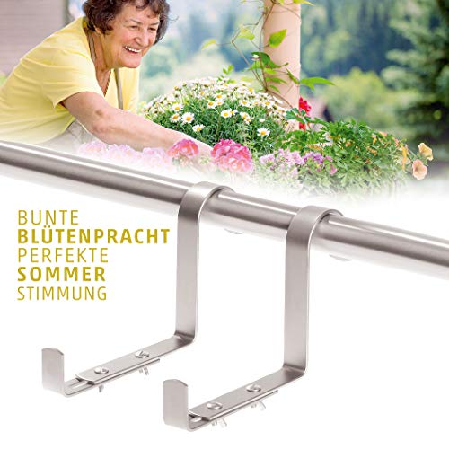 Blumenkastenhalterung Rundgeländer – Bunte Blütenpracht für perfekte Sommerstimmung – Made in Germany Blumenkastenhalter… – Bild 7