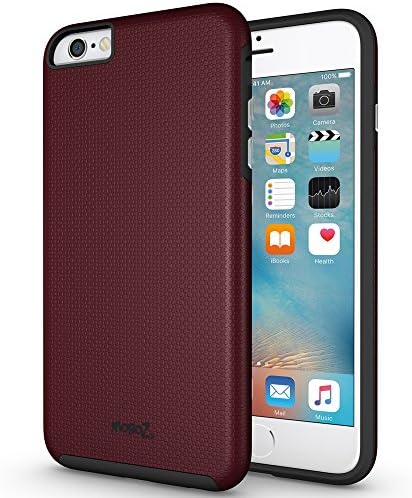iPhone 6S Case, iPhone 6 Case, MoboZx [Premium Grippery] Dual-Layer [Rugged PC + Flexible TPU] Slim Protective Scratch-Resistant Shock-Proof Bumper For Apple iPhone 6/6S (Maroon)