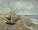 Wieco Art Fishing Boats on the Beach at Les Saintes Maries Modern Giclee Canvas Prints of Van Gogh Famous Oil Paintings Reproduction Seascape Pictures on Canvas Wall Art Work For Home Decorations