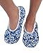 Snoozies Womens Touch Me Ballerina Slippers with Comfort Fit Split Sole Blue Scultpure Large 9/10