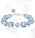 Kesaplan Crystals Bracelets, Crystals from Swarovski, Blue Crystals Bracelets for Women Girls Cute Bracelets Friendship Bracelets Charm Bracelets for Women Mothers Day