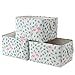 Tegance Storage Baskets Bins for Organizing, Foldable Sturdy Fabric Basket W/Handles, Large Rectangular Decorative Storage Basket for Shelves Nursery Closet Toy Blanket (3 Pack 15.7x11.8x8.3)