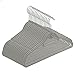 LOHAS Home 50-Pack Velvet Cascade Hangers with 360° Swivel Chrome Hooks Suit Hangers for Dry Clothes Only - Ultra Thin Non Slip Suit Hangers, Grey