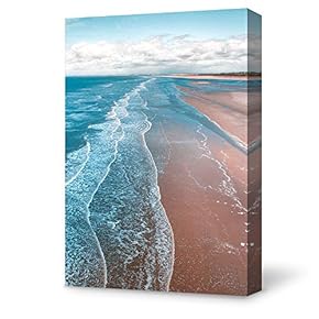 Canvas Wall Art Beach and Sunset Glow Modern Home Decor Canvas Painting Wall Decoration for Bedroom Living Room - 12x18 inches