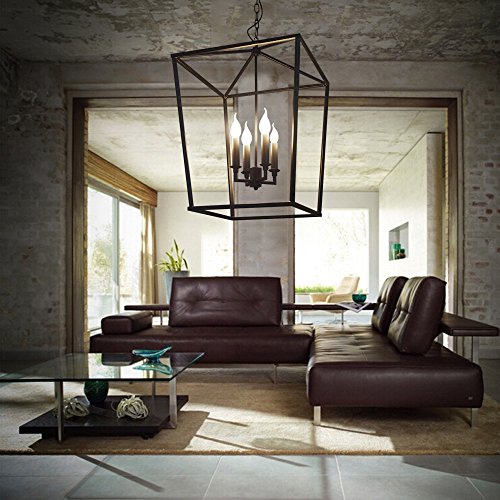 Jinguo Lighting 4 Lights Foyer Pendant With Lantern Style Cage