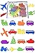 3 Bees & Me 20 Fun Foam Bath Toys for Boys & Girls - Bath Toy Foam Shapes and Storage Net Set