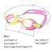 Kids Swim Goggles,Padida Swimming Goggles No Leaking Clear Vision, UV Protection,Anti-Fog , with Free Protection Case ,Nose Clip&Ear Plugs ,Special Designed for Kids Child (pink)