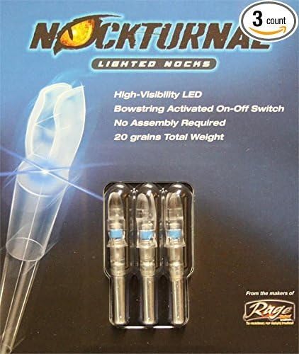Nockturnal Lighted Arrow Nock H Model 3/Pkg Blue