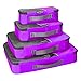 G4Free Packing Cubes 4pcs Value Set for Travel ,Helpful Packing Bags(Purple)
