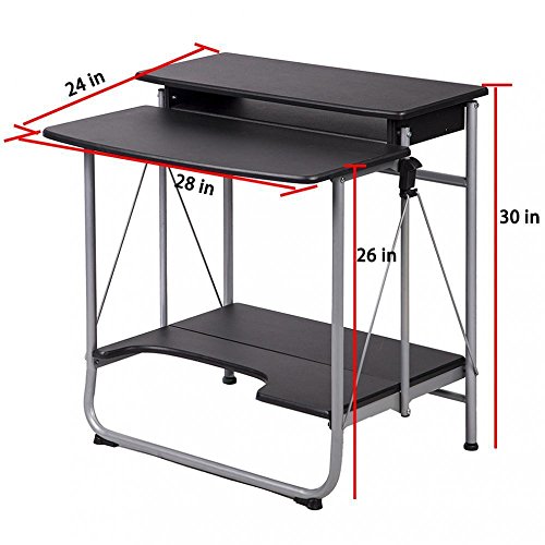 Computer Desk Folding Table Workstation Home Office furniture Black