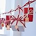 Coogam 50 Pack Brown Kraft Paper Christmas Gift Tags with Twine String Tie on Smooth for Writing - 5 Designs for DIY Xmas Holiday Present Wrap Stamp and Label Package Name Card