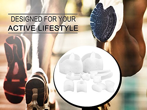 Bitly Toe Separators, Bunion Relief and Ball of Foot Cushions Kit-5 Pairs of BunionPals and Metatarsal Pads