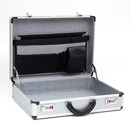 Combination Lock Organizer Attache Briefcase Aluminum Silver Buy