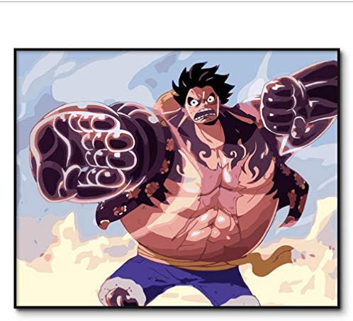 asd137588 One Piece Poster Painting By Numbers Animation Luffy Coloring By Number For Acrylic Paint By Number Kits No Frame