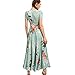 Yondcc Womens Bohemian Button Up Floral Print Beach Maxi Dresses